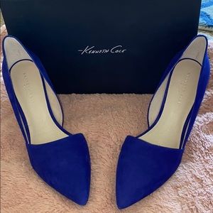 Kenneth Cole royal blue leather heels